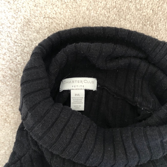 All 4 Charter Club Turtleneck Sweaters. All size Large. 1 Black that is P/L. - Picture 14 of 16
